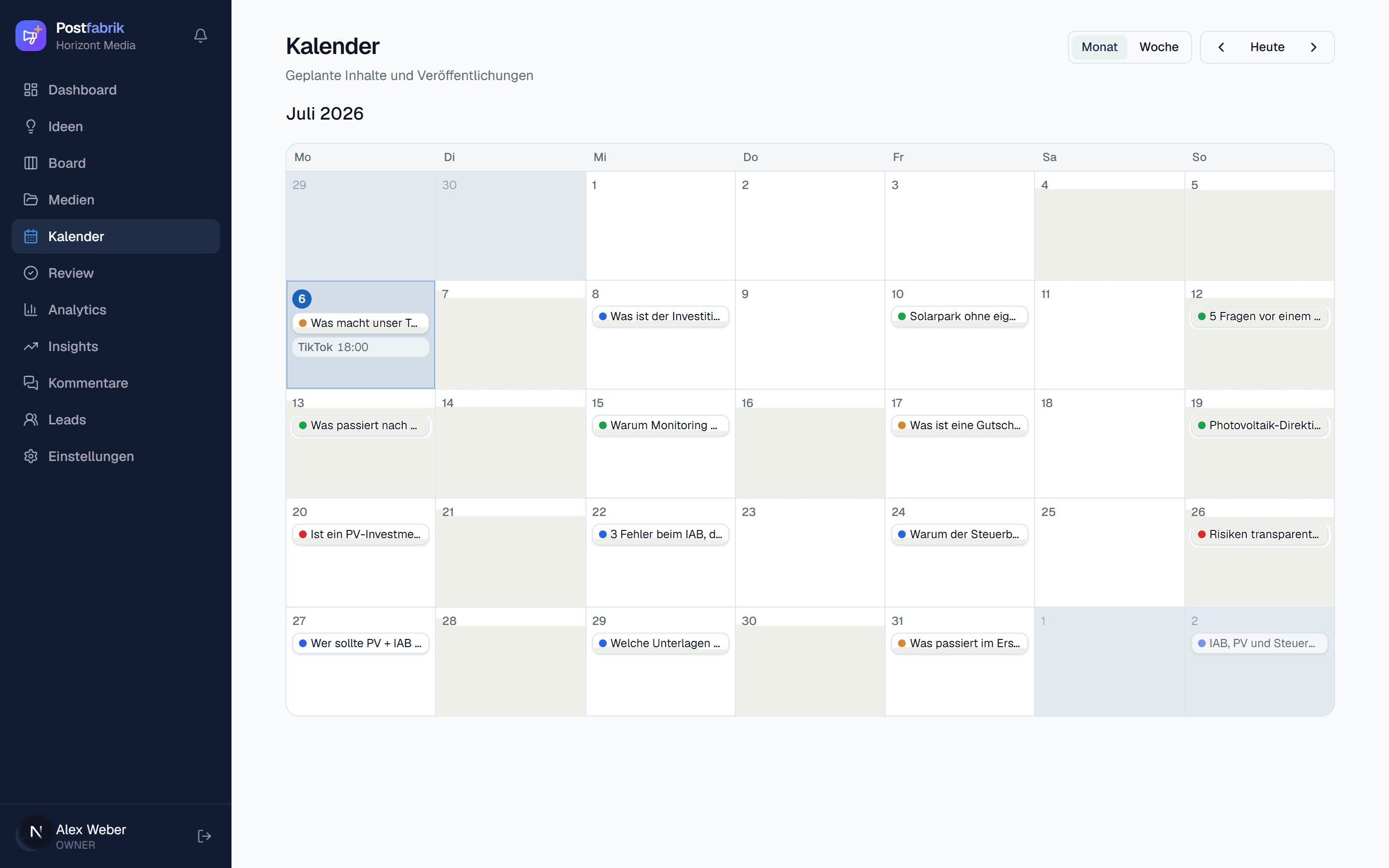 Planen wie ein Sender, veröffentlichen wie von selbst